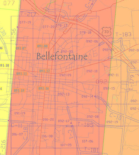 Bellefontaine Aerial Tax Map